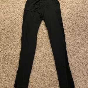 black mesh leggings